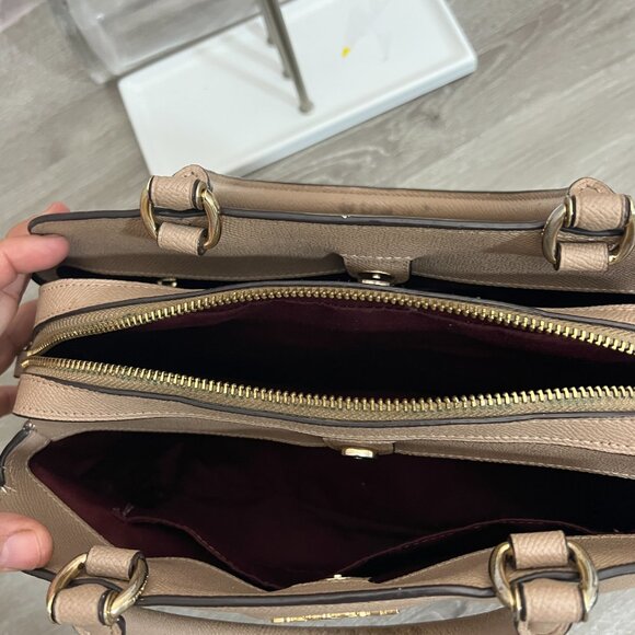 COACH LILLIE Taupe/Gold CARRYALL  Purse - Picture 8 of 8